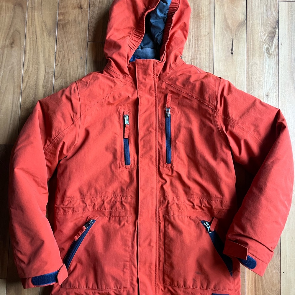 Lands' End 2-in-1 Orange and Blue Hooded Jacket